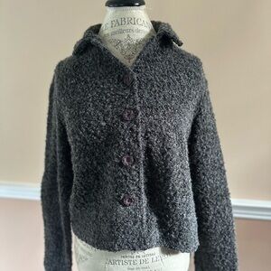 Vintage Clio Textured Boucle Button-Front Cardigan Sweater C1 - Size Medium